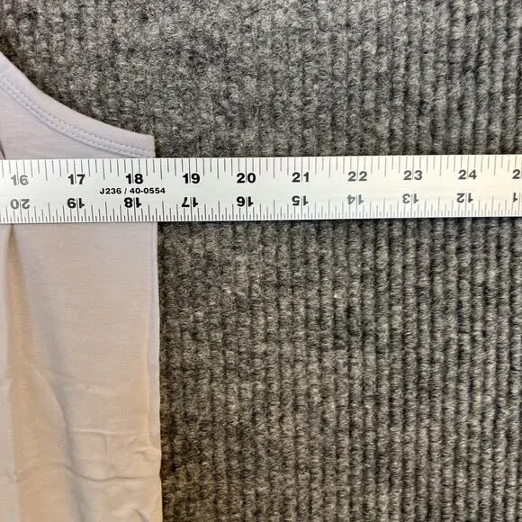 Peace Love World Round Neck Tank Top Womens Size Small Lilac Gray Casual - Picture 6 of 8